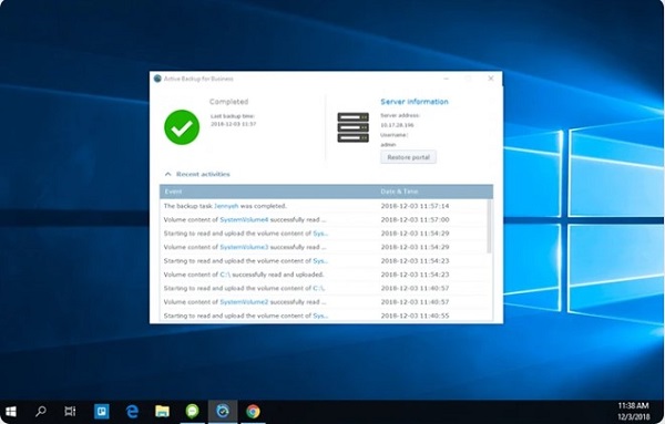 Active Backup for Business cho PC 3