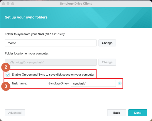 Tính năng On-demand Sync trong Synology Drive Client 13