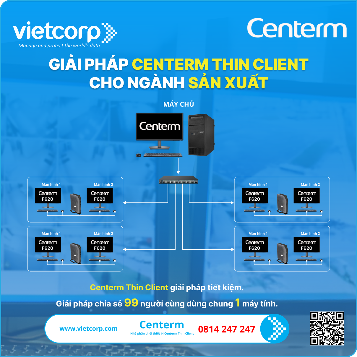 Giải pháp Centerm Thin Client cho ngành sản xuất