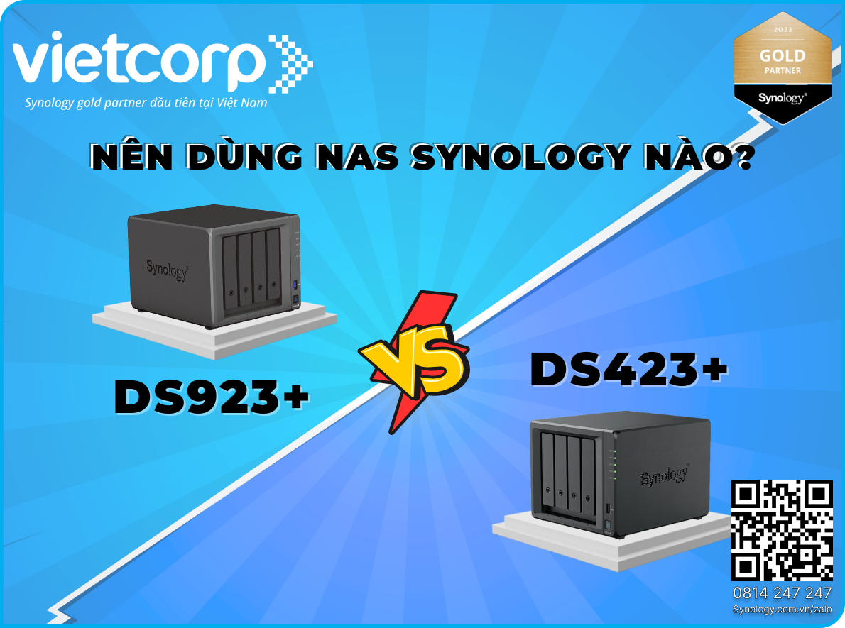 So sánh NAS Synology DS923+ và DS423+