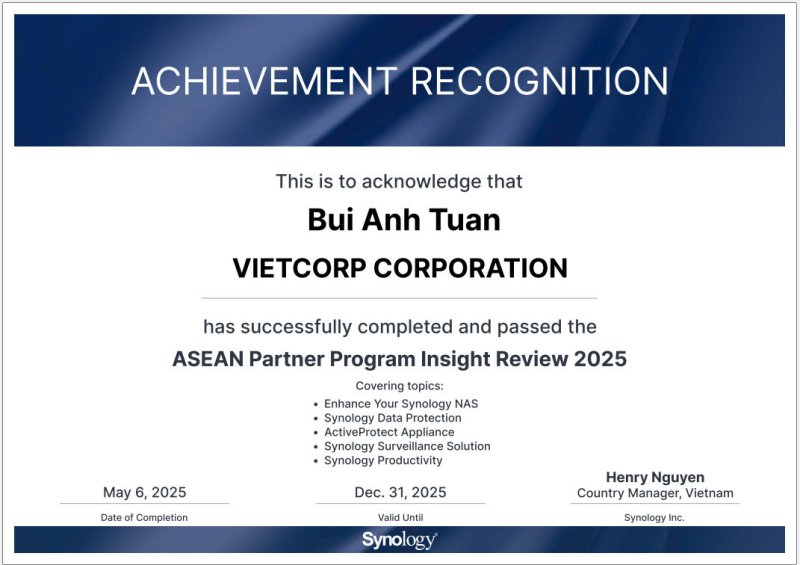 BuiAnhTuan-dat-chung-chi-synology-ASEAN-Partner-Program-Insight-Review-2025.jpg