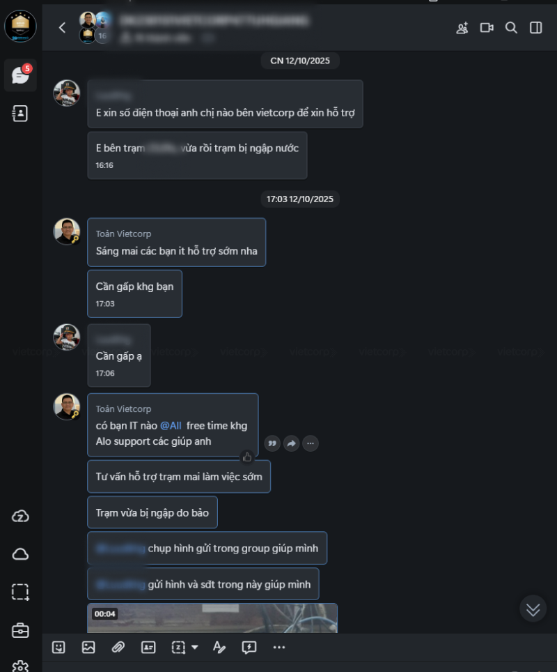 Vietcorp hỗ trợ khách hàng khắc phục sự cố nhanh sau bão lớn tại Hà Giang