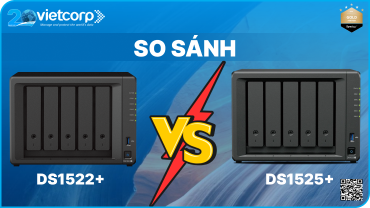 So sánh NAS Synology DS1525+ và DS1522+
