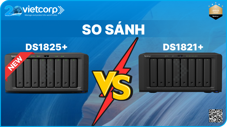 So sánh NAS Synology DS1825+ và DS1821+