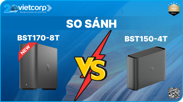 So sánh Synology BeeStation BST170-8T và BST150-4T