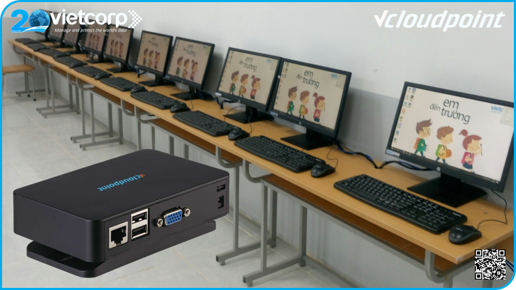 Vietcorp bàn giao hệ thống 24 máy tính vCloudPoint S100 cho trường học tại Hồ Chí Minh