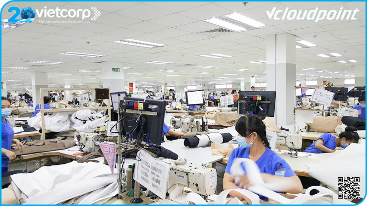 Nhà máy may mặc tại Bình Dương sử dụng hệ thống vCloudPoint S100