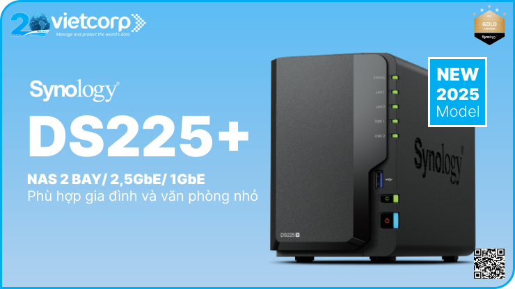 NAS Synology DS225+ chính thức ra mắt