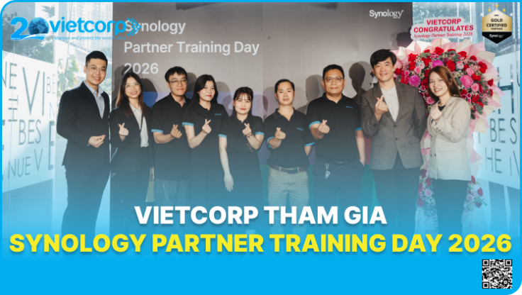Vietcorp tham gia sự kiện Synology Partner Training Day 2026