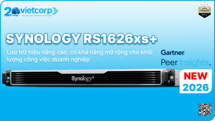 Synology RS1626xs+ lưu trữ hiệu năng cao