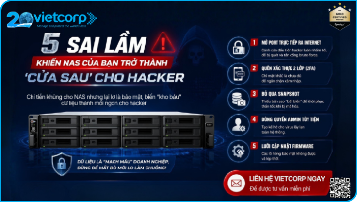 5 sai lầm bảo mật NAS khiến hacker dễ dàng xâm nhập