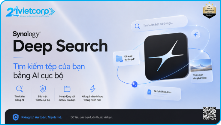 Synology Deep Search - ứng dụng AI cục bộ trên thiết bị