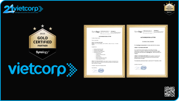Vietcorp chính thức trở thành Synology Gold Partner 2023