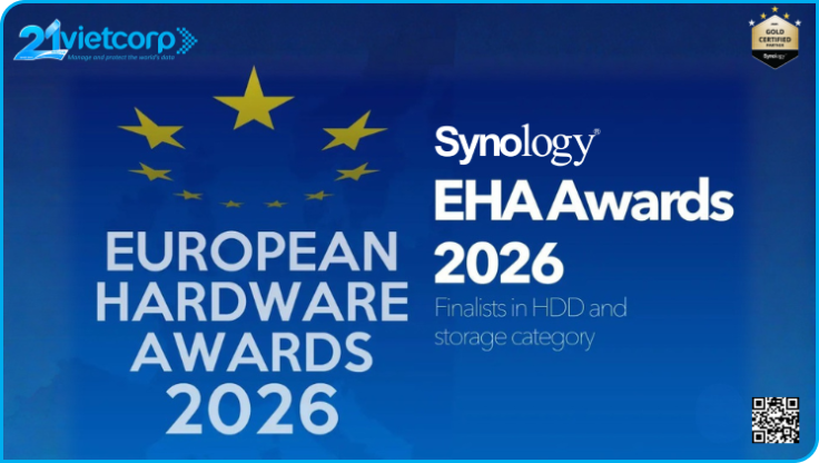 Synology giành giải NAS tốt nhất tại Lễ trao giải European Hardware Awards năm 2026