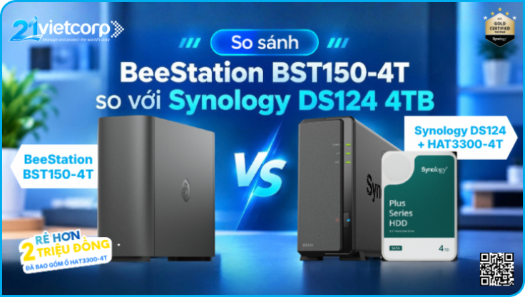 Vì sao BeeStation BST150-4T rẻ hơn hơn 2 triệu đồng so với Synology DS124 4TB