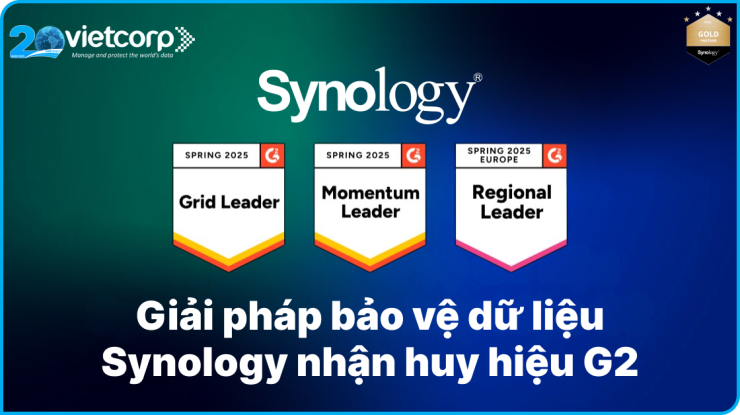 Giải pháp bảo vệ dữ liệu của Synology đã nhận được các huy hiệu G2