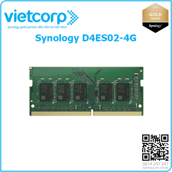 Barrette mémoire Synology SO-DIMM 4GB DDR4 ECC - Serveur Nas (D4ES01-4G