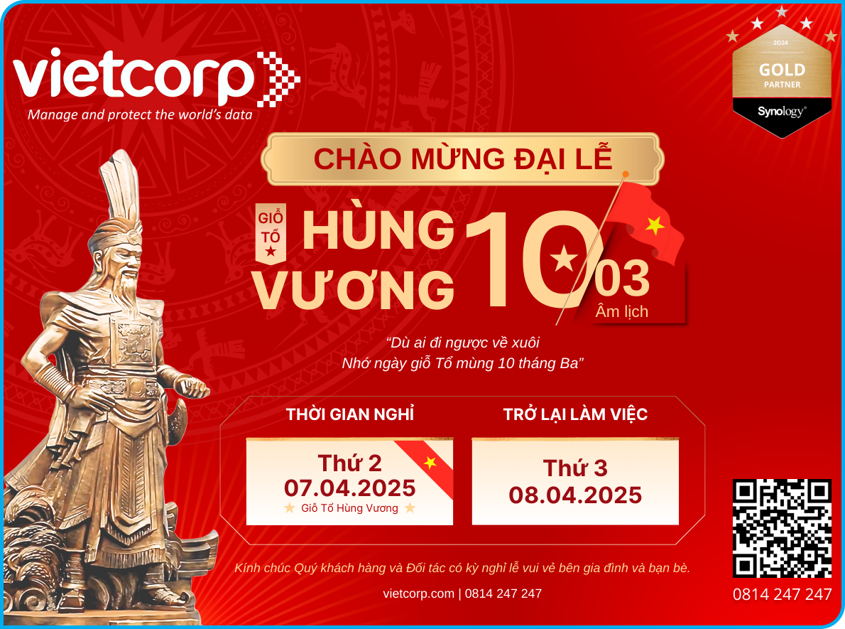 Vietcorp thông báo nghỉ lễ Giổ Tổ Hùng Vương mùng 10 tháng 3